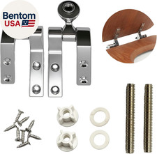 Universal Toilet Seat Hinges Replacement Kit - Chrome-Plated Metal Hinge Set wit