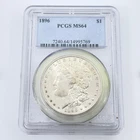 1896 S$1 Silver Morgan Dollar Graded by PCGS as MS64