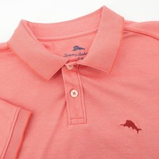 Tommy Bahama Coral Pink Short Sleeve Polo Shirt Men's M/M