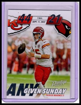 2023 Panini Prestige #AGS-1 Patrick Mahomes II Any Given Sunday