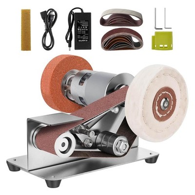 Electric Knife Sharpener, 7 Adjustable Speed Mini Belt Sander, 15 Degree Powe...
