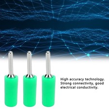 Image of 2mm Green 100Pcs Banana Plug Male Nickel Plated Brass Pin Straight For LW