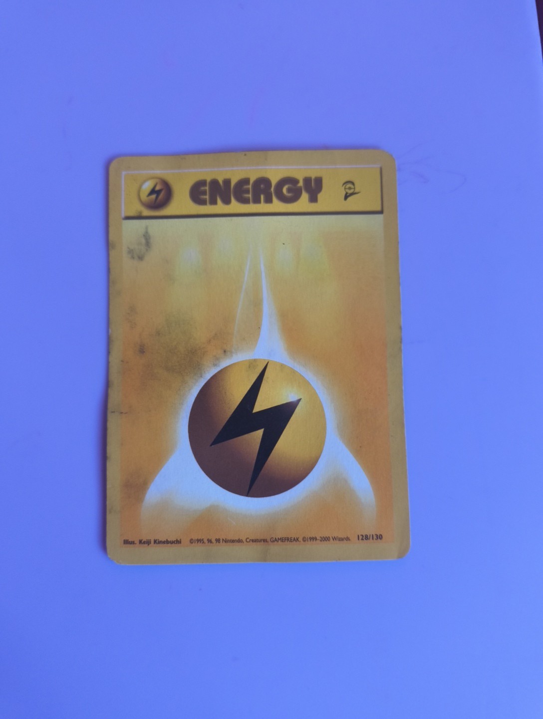 1995 Pokemon Edition ENERGY 128/130 LIGHTNING TCG