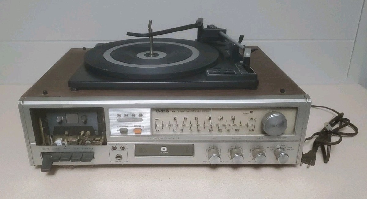 Vintage YORX FM/AM Multiplex Receiver 8-Track Cassette Player