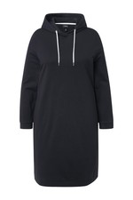 Ulla Popken Damen gro&szlig;e Gr&ouml;&szlig;en Loungwear Kleid Kapuze weich angeraut