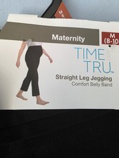 Time  Tru Maternity Straight Leg Jeggings W/ Comfort Belly Band Size Med. 8-10