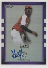 2018 Leaf Metal Perfect Game All-American Classic 19/25 Hylan Hall Auto 03j5