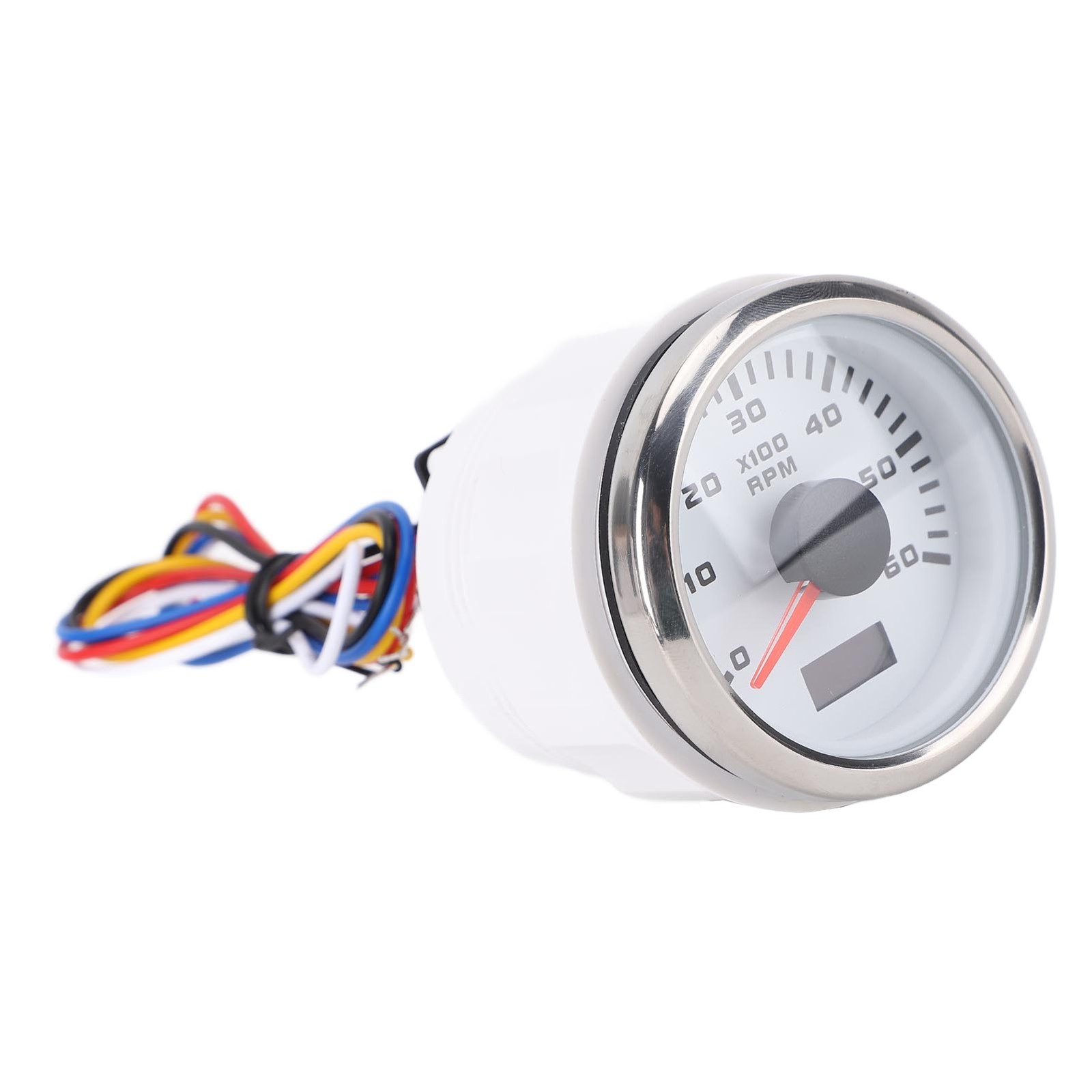 52mm Car 6000RPM Tachometer Gauge With Hour Meter 7 Color Backlight RPM Meter