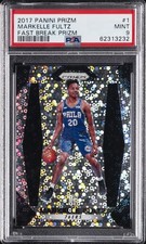 2017 PANINI PRIZM FAST BREAK PRIZM #1 MARKELLE FULTZ ROOKIE RC PSA 9