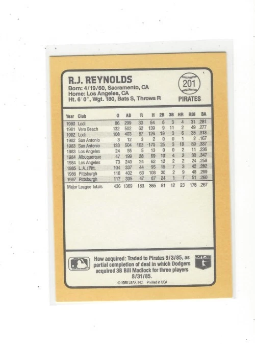1988 DONRUSS BASEBALL - BASEBALL'S BEST SERIES SINGLES #'S 201-336 - Image 2 of 2