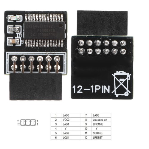 TPM2.0 Modul TPM 12Pin -Modul SPI Für GC TPM2.0 S - Bild 2 von 24