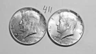 KENNEDY HALF DOLLAR,  90% SILVER, 1964-D,  1964-P,---411