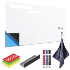 Adhesive Backing Magnetic Whiteboard - 12" x 18" Peel and Stick Dry Erase Boa...