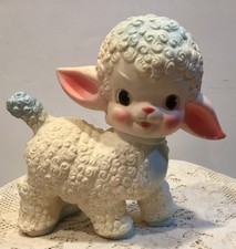 Vintage 1955 Rubber Squeak Lamb Sun Rubber Co. Squeaker Works