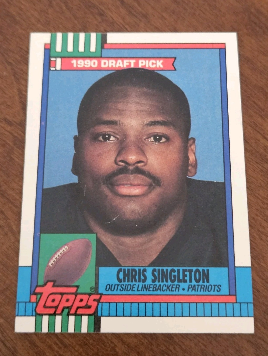 1990 Topps # 416 CHRIS SINGLETON ROOKIE New England Patriots 