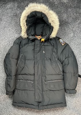 Parajumpers Kinder Parka hohe Füllung 90/10 Daunen Fell Kapuze Mantel Jacke Alter 10 *DEFEKT*