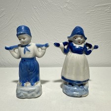 Vintage Delft Blue Dutch Boy Figurine Smoking Pipe — listing 4