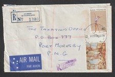 Australia 1979 Registered Cover GYMPIE Queensland Label To Papua PNG $2 Painting