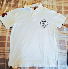 Men's Short Sleeved White  T-Shirt ~ Polo Shirt ~ SoulCal & Co ~ Union Worn ~XL