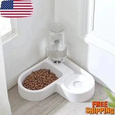 Automatic Pet Water Bowl,Food Dish Dual-Use Cat Dog Feeder Moisture-Proof Design