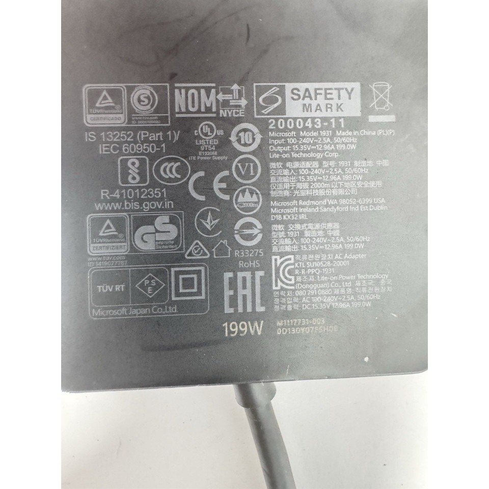 Microsoft Surface Dock 2 Model 1917 Docking Station w/ Adapter MPN 1931 ...