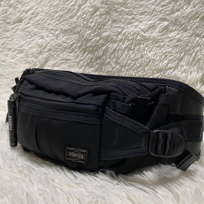 【新品未使用】PORTER / HEAT POUCH Porter Heat Body Bag Waist Pouch Nylon Black 14x30x9cm Used