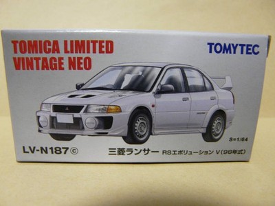Tomica Mitsubishi Lancer RS   Evolution V 1998 1/64 LV-N187c Limited Minicar