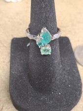 925 Emerald Ring Size 7 96120