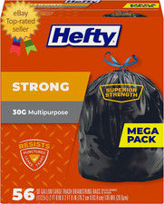 Large Trash Bags 30 Gallon Size Durable Drawstring Enclosure Resists Punctures
