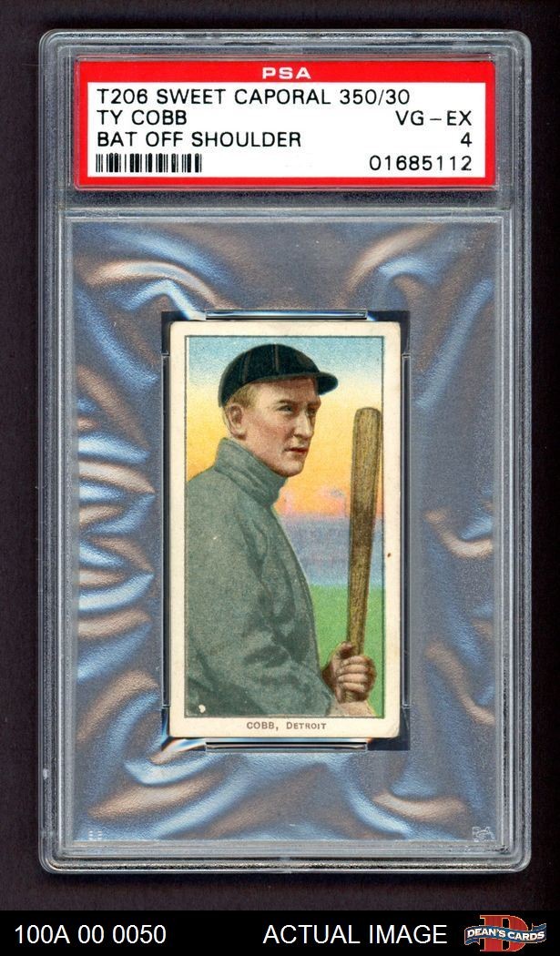 1909 T206 Ty Cobb Bat Off Shoulder Tigers HOF VARIATION PSA 4 - VG/EX
