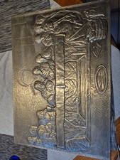 Das Abendmahl , Altes Geprägtes Bild ( Vermutlich Zinklegierung ? ) Ohne Rahmen