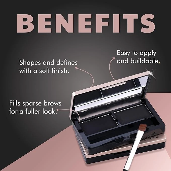 Fashion Colour Dual Eyebrow Powder Kit (8g)| Powder With Brush | Long-Lasting |  - Image 2 of 4