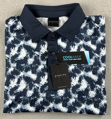 Dunning Men s Golf Polo Shirt Coolmax Size Medium Classic Fit NWT