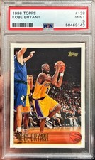 1996-97 Topps Kobe Bryant Iconic Rookie Basketball Card #138 PSA 9 Mint RC. rookie card picture