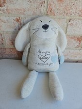 Demdaco Bunny As You Grow Love Is With Heather Grey Blue Stuffed Plush Animal