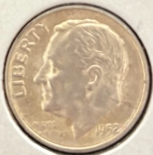 1952-S Roosevelt Dime BU 90% Silver U.S. Coin San Francisco Mint Brilliant #9