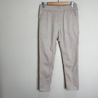Bevy Flog Dafna Beige Tan Herringbone Slim Ankle Pants 30