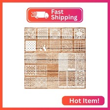 24Pcs Stencils for Painting, Reusable Geometric Painting Stencils Abstract Layer