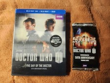 Doctor Who The Day of The Doctor BBC Blu-ray DVD Sealed Trading Cards 50th Ann.