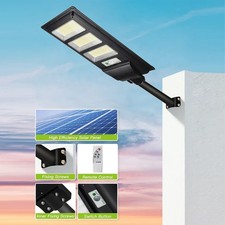3000W/2000W LED Solar Street Light Outdoor Dusk To Dawn Road Lamp Sensor Remote