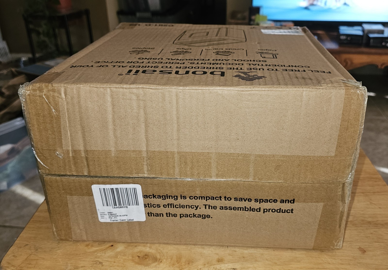 NEW Bonsaii 6-Sheet Paper Shredder Micro Cut 4.2 Gallon Bin (C261-D) NEW IN BOX