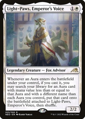 MTG Light-Paws, Emperor's Voice (25/608) Kamigawa Neon Dynasty LP