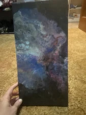 "Blue Bliss!" acrylic pour painting with a gloss finish