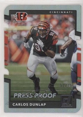 2017 Panini Donruss Press Proof Silver Die-Cut 52/75 Carlos Dunlap #89 0q1p