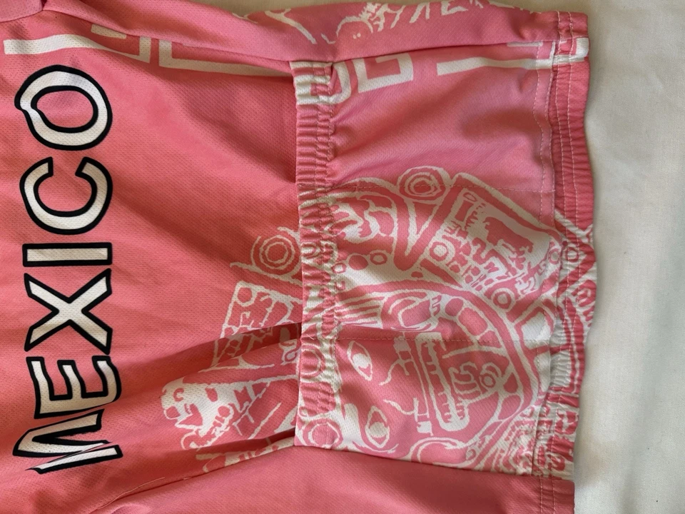 Jersey de bicicleta pequeño para niños, talla 6-8, México, bolsillos para botellas de agua Foto 3 de 4