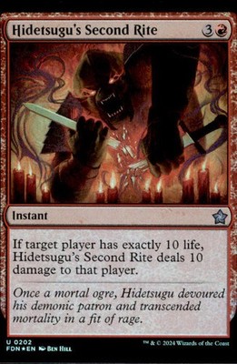 Hidetsugu's Second Rite # 202 FDN Foil MTG Magic Englisch