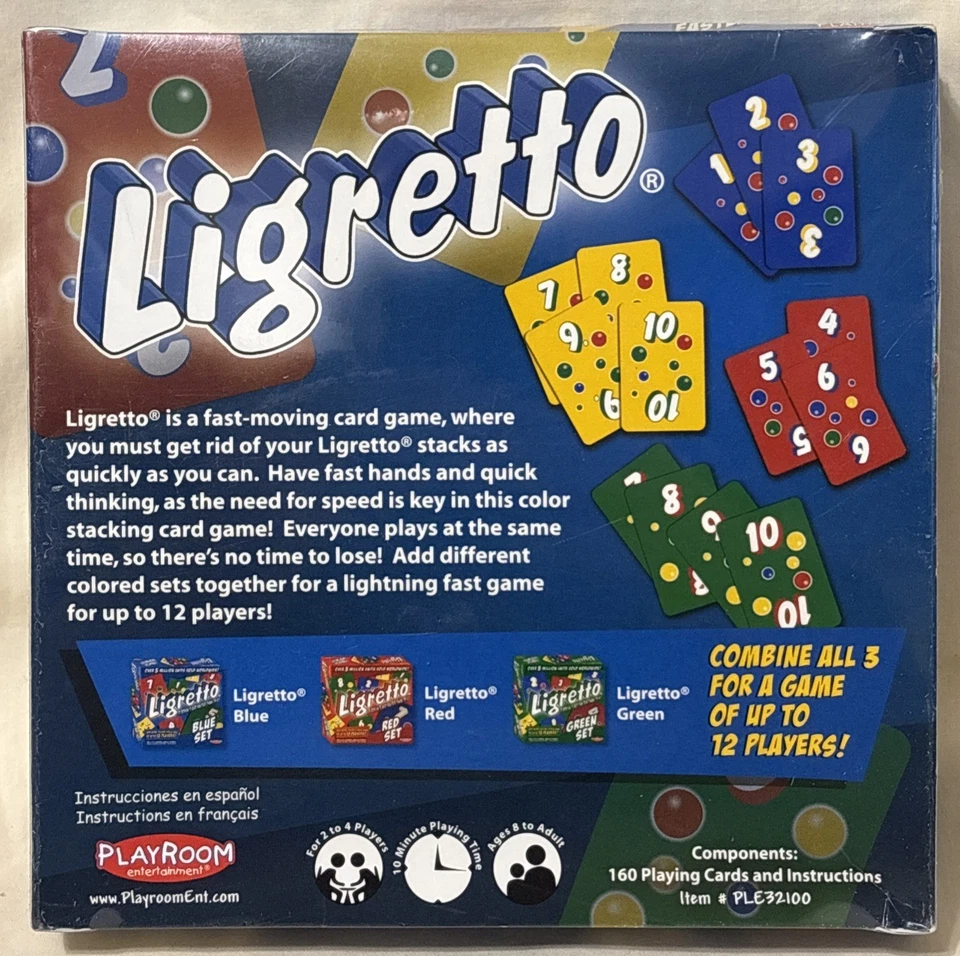 Ligretto Card Game Blue Set - New/Sealed - PlayRoom 2009 PLE32100 - Image 2 of 3