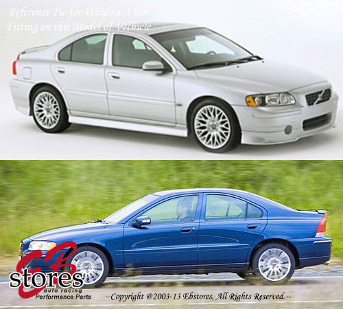 For 2001-2011 Volvo S60 Smoke Outside-Mount Window Visor Rain Guard 4pcs Set - Bild 8 von 8
