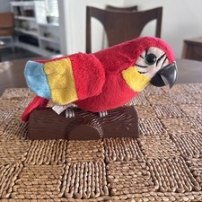 Interactive Talking Parrot Plush Toy Repeats Speech Battery Operated Tested Work