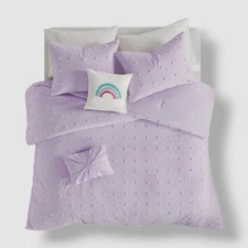 Urban Habitat Kids Purple Callie Pom Pom 5-Pc. Comforter Set, Full/Queen